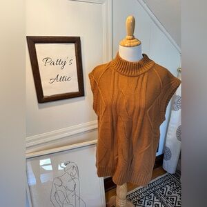 Maurices Women's Cowl Neck Sweater Vest - Tan